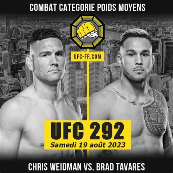 UFC 292 Odds Chris WeidmanBrad Tavares prediction, pick, how to watch